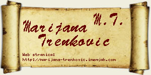 Marijana Trenković vizit kartica